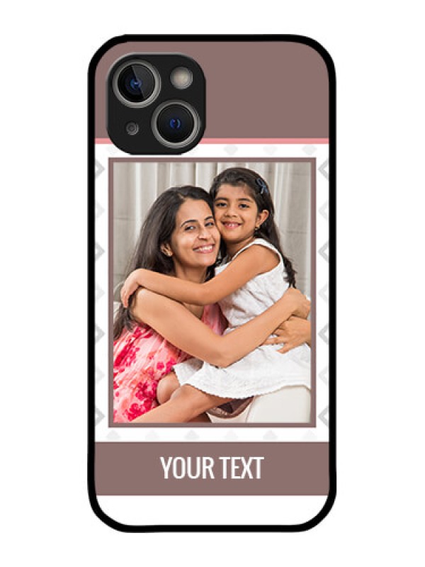 Custom iPhone 14 Custom Metal Phone Case - Simple Diamond Design