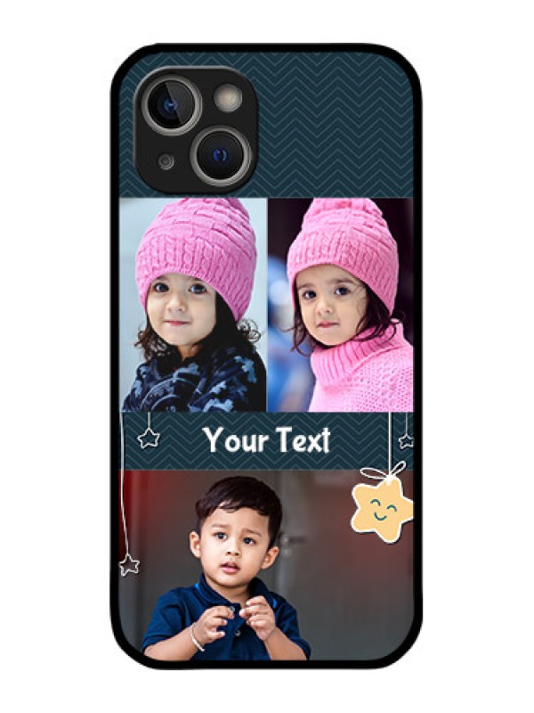 Custom iPhone 14 Custom Metal Phone Case - Hanging Stars Design