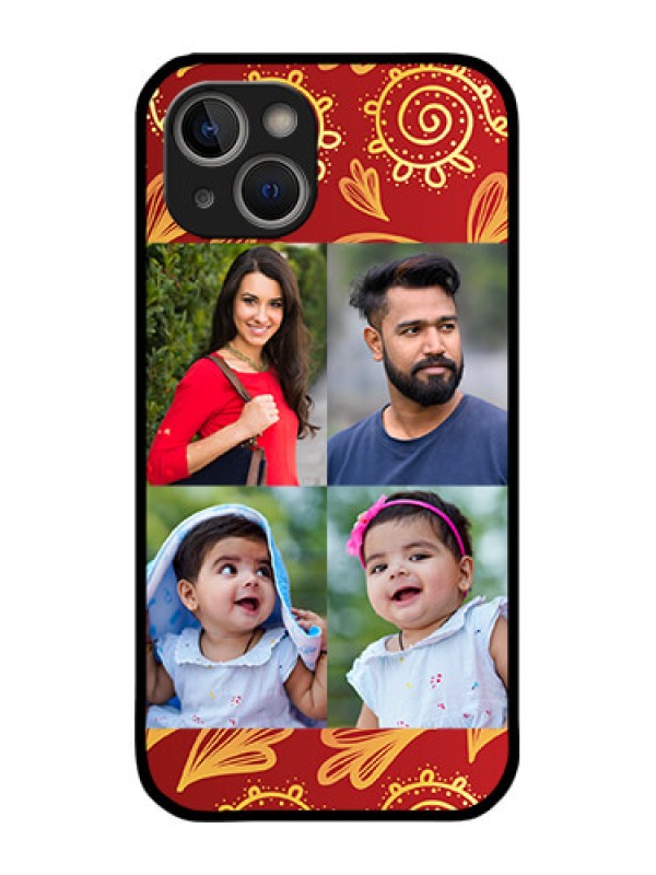 Custom iPhone 14 Custom Metal Phone Case - 4 Image Traditional Design