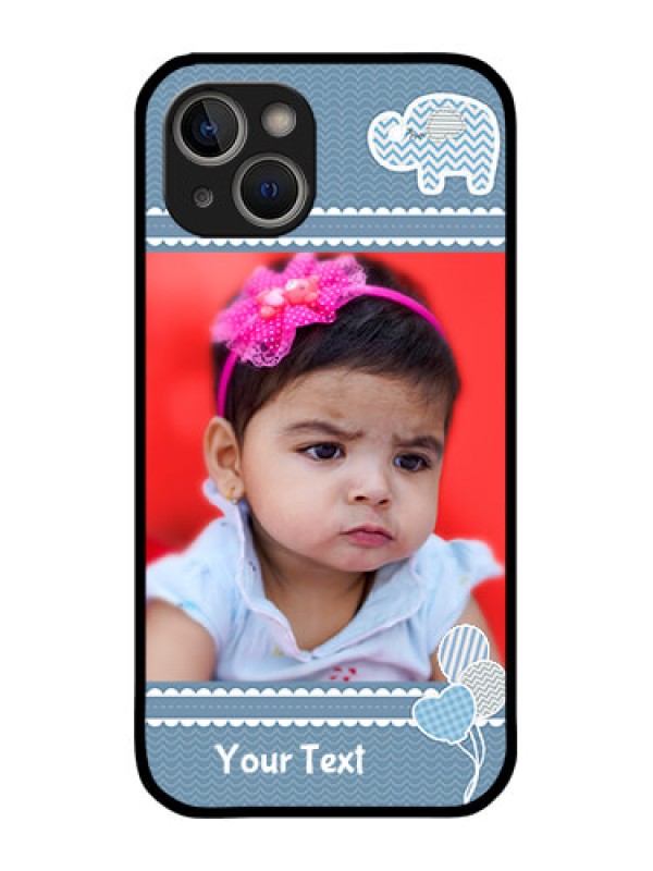 Custom iPhone 14 Custom Metal Phone Case - With Kids Pattern Design