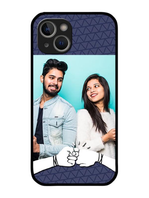 Custom iPhone 14 Custom Metal Phone Case - With Best Friends Design