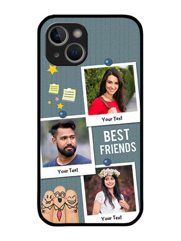 Custom iPhone 14 Custom Metal Phone Case - Sticky Frames And Friendship Design