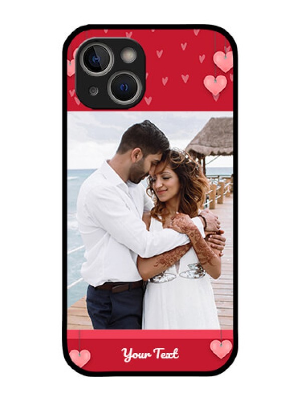 Custom iPhone 14 Custom Metal Phone Case - Valentines Day Design