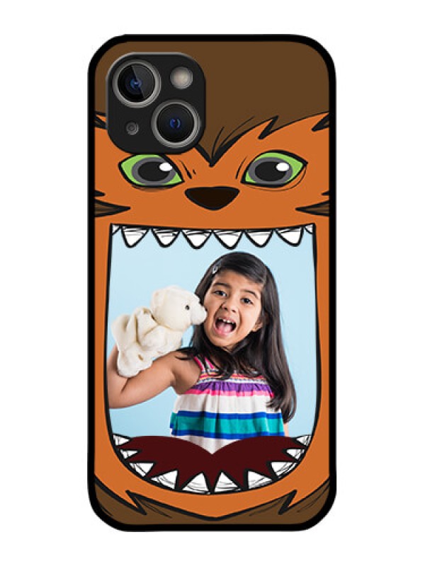 Custom iPhone 14 Custom Metal Phone Case - Owl Monster Back Case Design