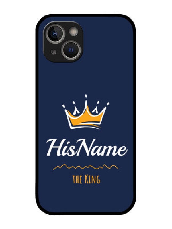Custom iPhone 14 Custom Metal Phone Case - King With Name Design