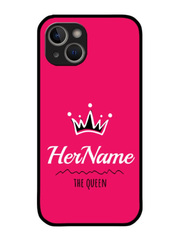 Custom iPhone 14 Custom Metal Phone Case - Queen With Name Design