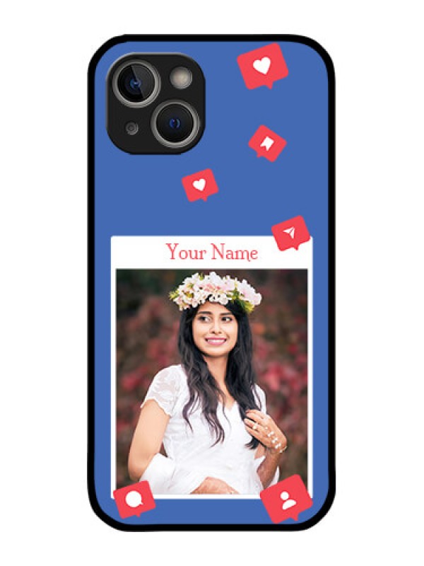 Custom iPhone 14 Custom Metal Phone Case - Like Share And Comment Design