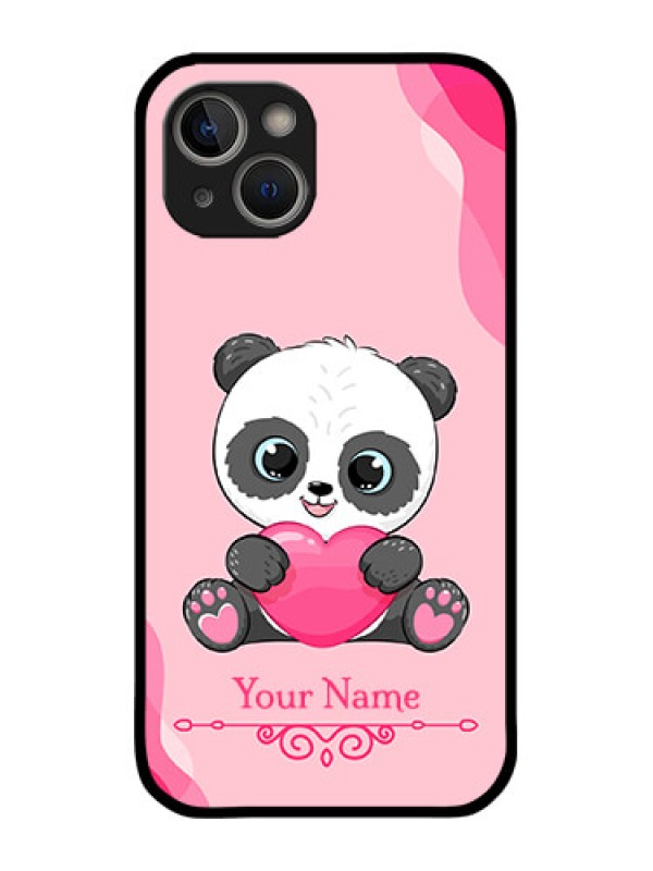 Custom iPhone 14 Custom Metal Phone Case - Cute Panda Design
