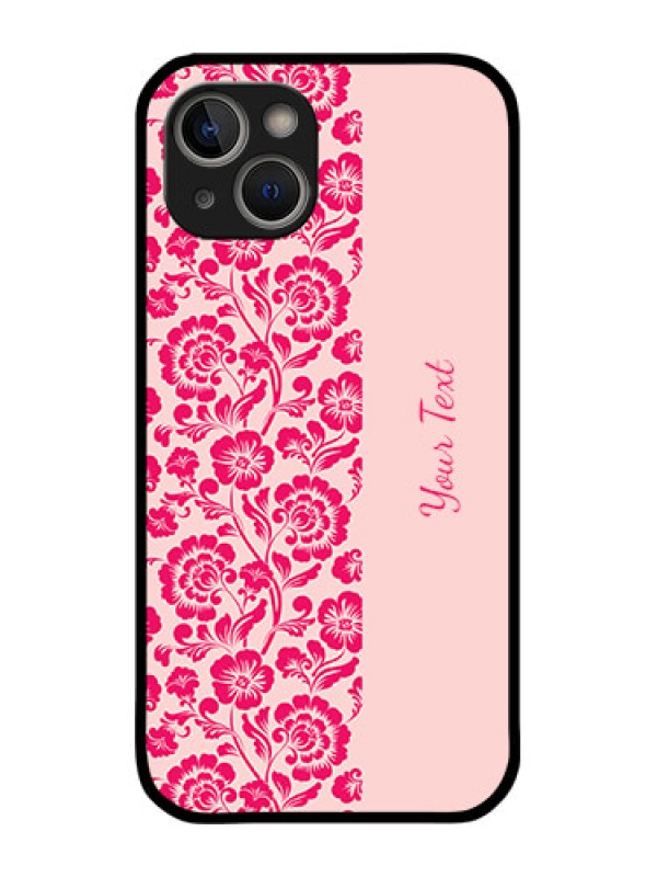 Custom iPhone 14 Custom Metal Phone Case - Attractive Floral Pattern Design