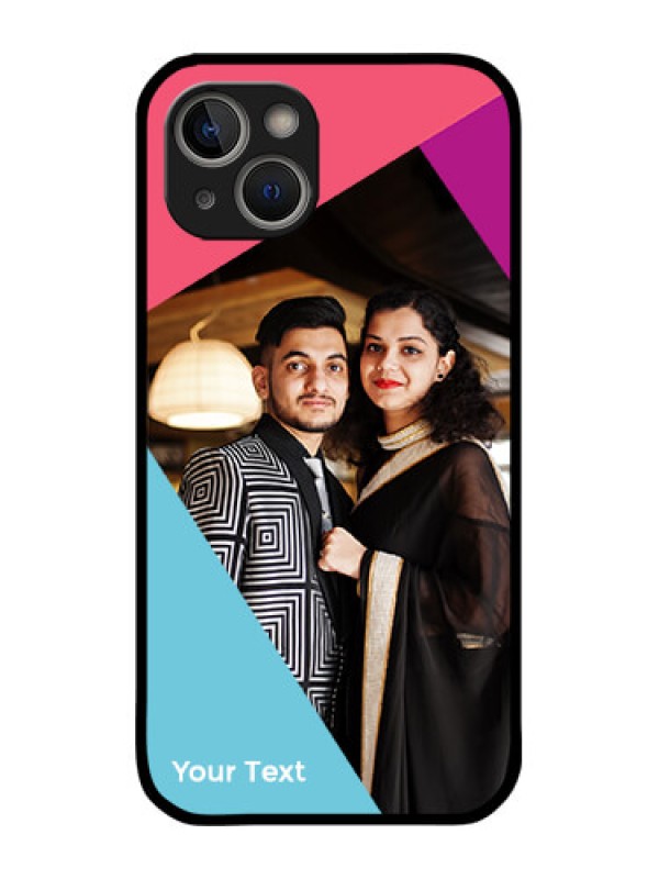Custom iPhone 14 Custom Metal Phone Case - Stacked Triple Colour Design