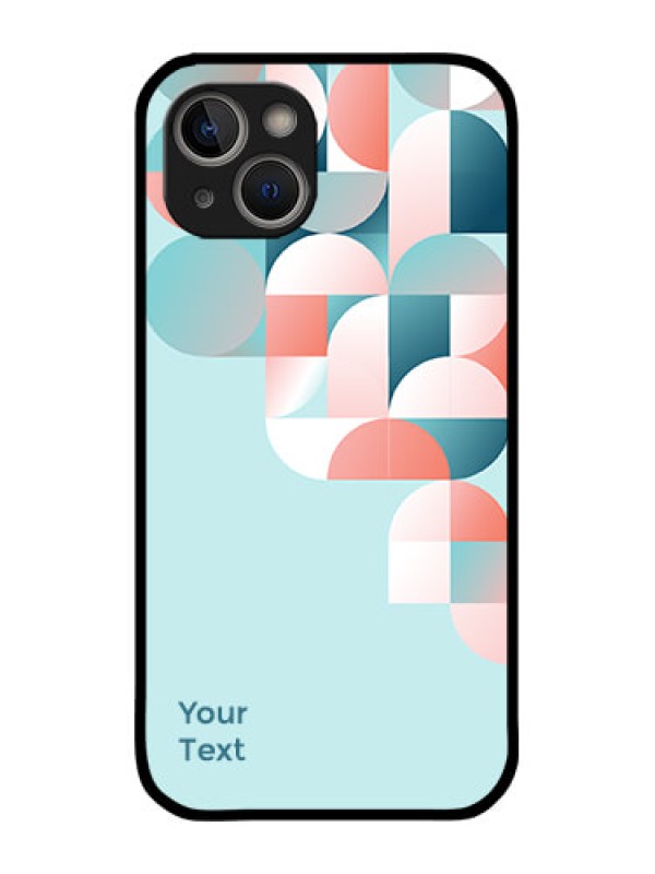 Custom iPhone 14 Custom Metal Phone Case - Stylish Semi - Circle Pattern Design