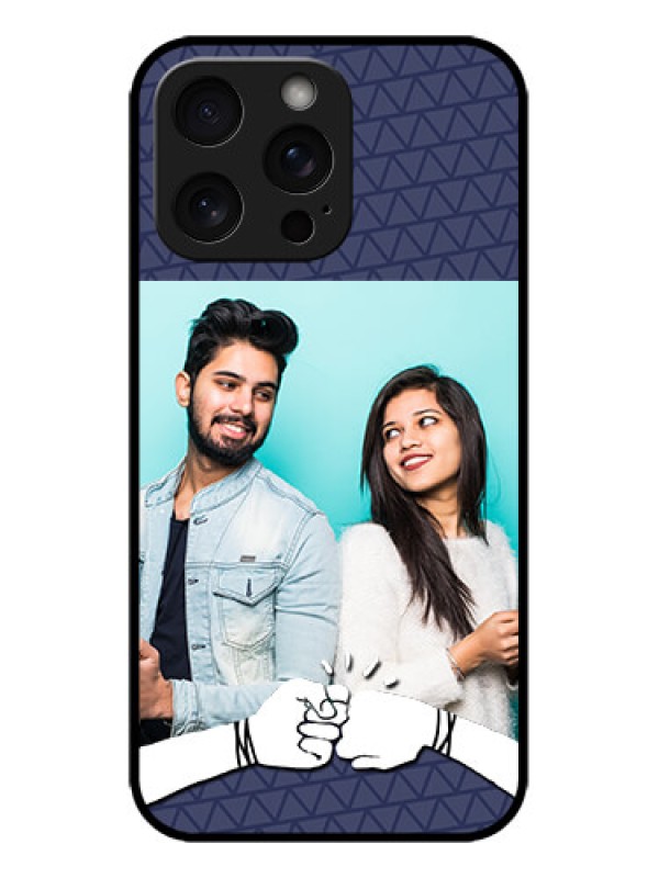 Custom iPhone 15 Pro Max Custom Metal Phone CaseWith Best Friends Design