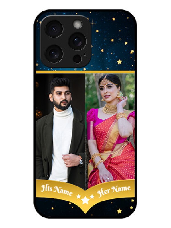Custom iPhone 15 Pro Max Custom Metal Phone CaseGalaxy Stars Backdrop Design