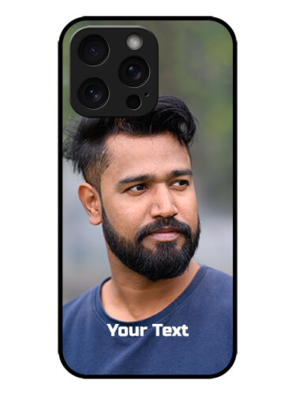 Custom iPhone 15 Pro Max Custom Metal Phone CasePhoto With Text Design