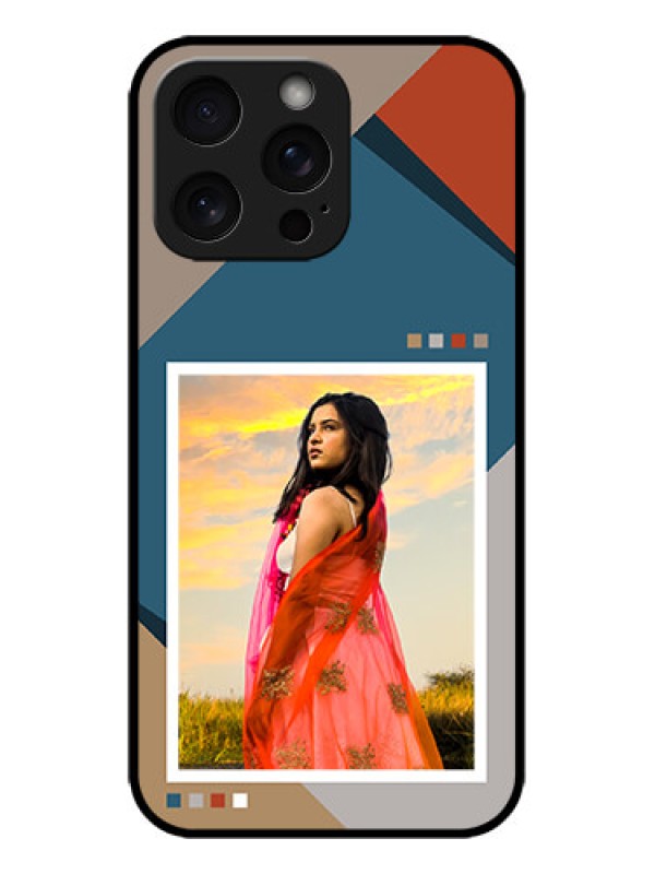 Custom iPhone 15 Pro Max Custom Metal Phone CaseRetro Color Pallet Design