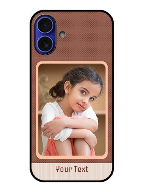 Custom iPhone 16 Plus Custom Metal Phone Case - Simple Pic Upload Design