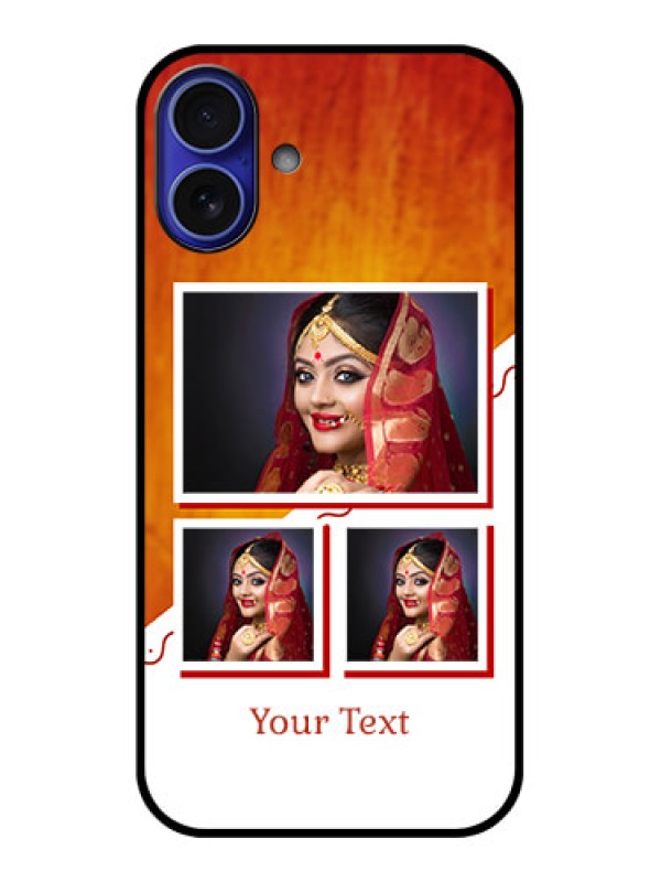 Custom iPhone 16 Plus Custom Metal Phone Case - Wedding Memories Design