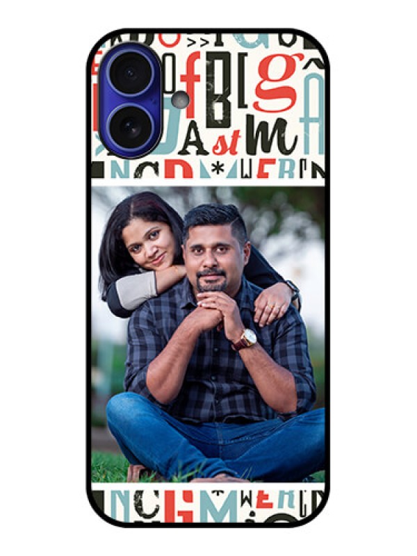 Custom iPhone 16 Plus Custom Metal Phone Case - Alphabet Design