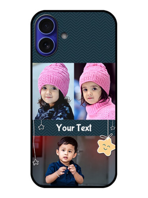 Custom iPhone 16 Plus Custom Metal Phone Case - Hanging Stars Design