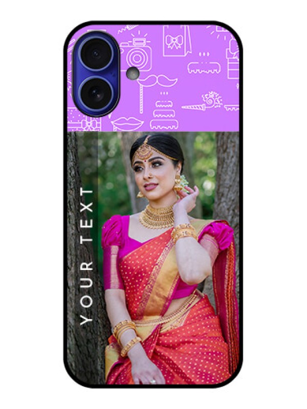 Custom iPhone 16 Plus Custom Metal Phone Case - Birthday Icons Design