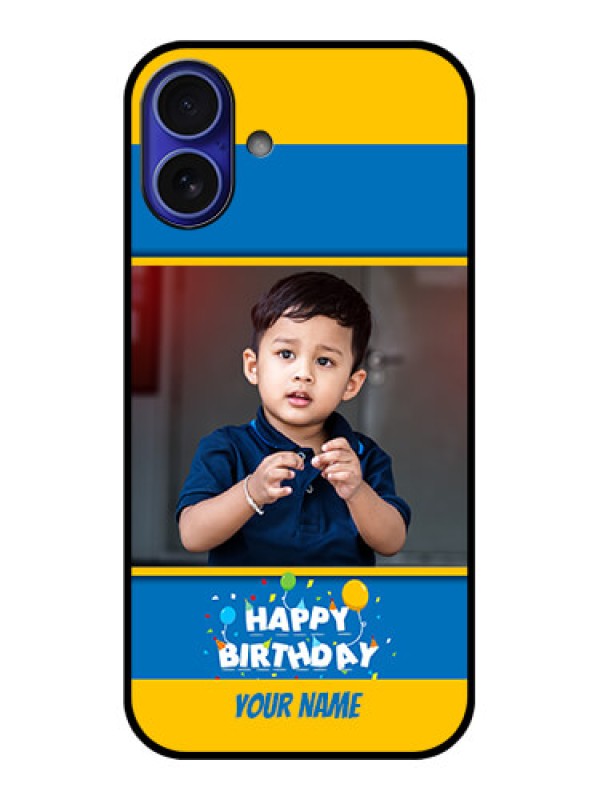 Custom iPhone 16 Plus Custom Metal Phone Case - Birthday Wishes Design