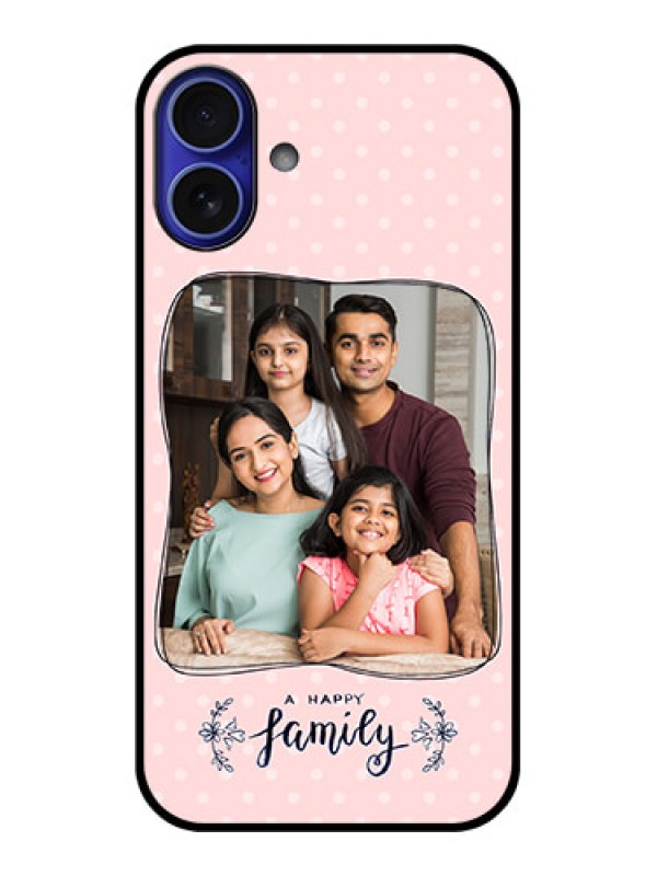 Custom iPhone 16 Plus Custom Metal Phone Case - Family With Dots Design