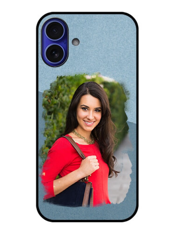 Custom iPhone 16 Plus Custom Metal Phone Case - Grunge Line Art Design