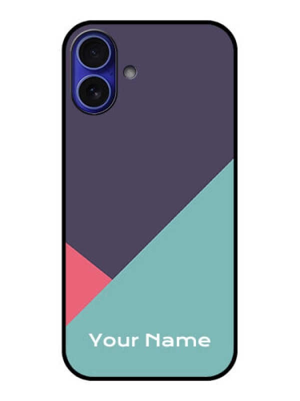 Custom iPhone 16 Plus Custom Metal Phone Case - Tri Color Abstract Design