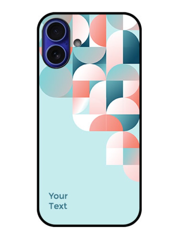 Custom iPhone 16 Plus Custom Metal Phone Case - Stylish Semi - Circle Pattern Design