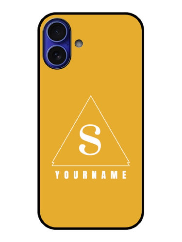 Custom iPhone 16 Plus Custom Metal Phone Case - Simple Triangle Design