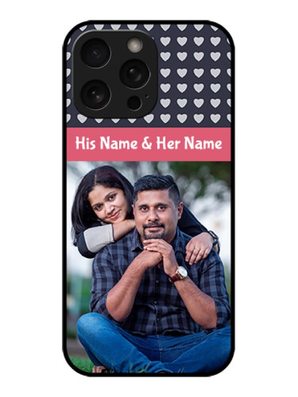 Custom iPhone 16 Pro Custom Metal Phone Case - Love Symbols Design