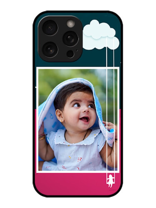 Custom iPhone 16 Pro Custom Metal Phone Case - Cute Girl With Cloud Design