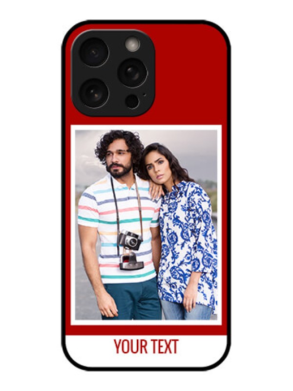 Custom iPhone 16 Pro Custom Metal Phone Case - Red Color Design