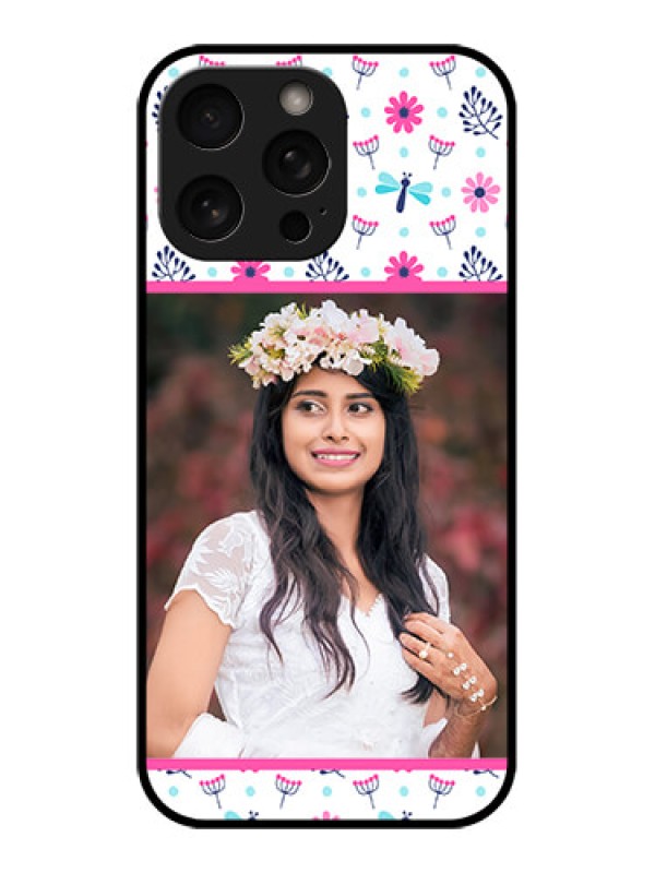 Custom iPhone 16 Pro Custom Metal Phone Case - Colorful Flower Design