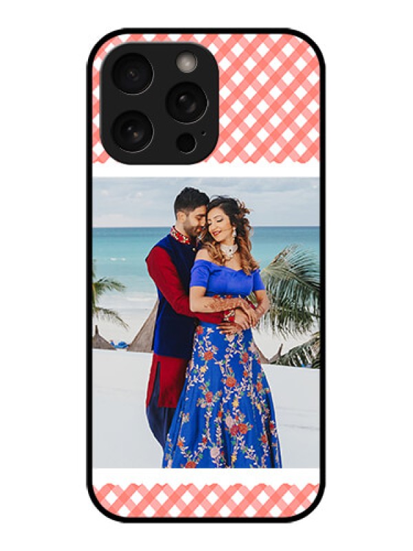 Custom iPhone 16 Pro Custom Metal Phone Case - Pink Pattern Design