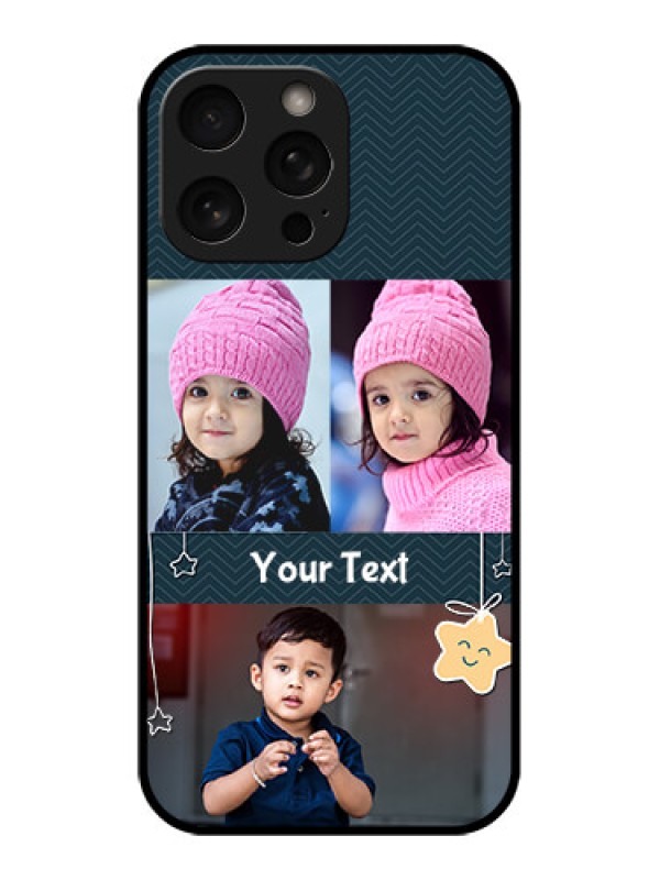 Custom iPhone 16 Pro Custom Metal Phone Case - Hanging Stars Design