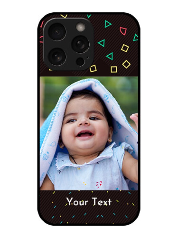 Custom iPhone 16 Pro Custom Metal Phone Case - With Confetti Birthday Design
