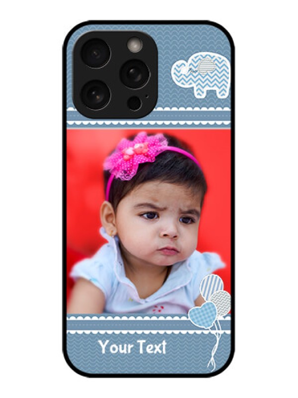Custom iPhone 16 Pro Custom Metal Phone Case - With Kids Pattern Design
