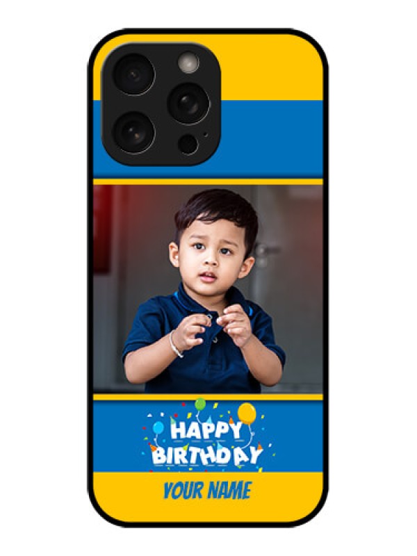 Custom iPhone 16 Pro Custom Metal Phone Case - Birthday Wishes Design