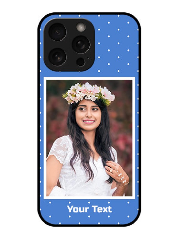 Custom iPhone 16 Pro Custom Metal Phone Case - Polka Dots Design