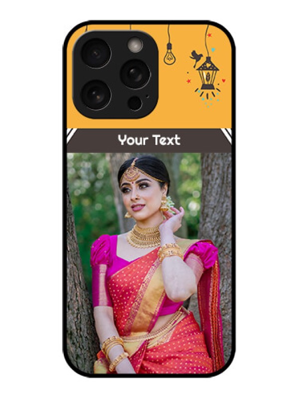 Custom iPhone 16 Pro Custom Metal Phone Case - With Family Picture And Icons