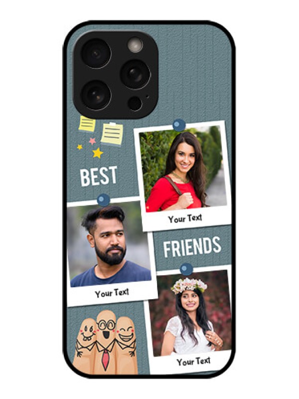 Custom iPhone 16 Pro Custom Metal Phone Case - Sticky Frames And Friendship Design