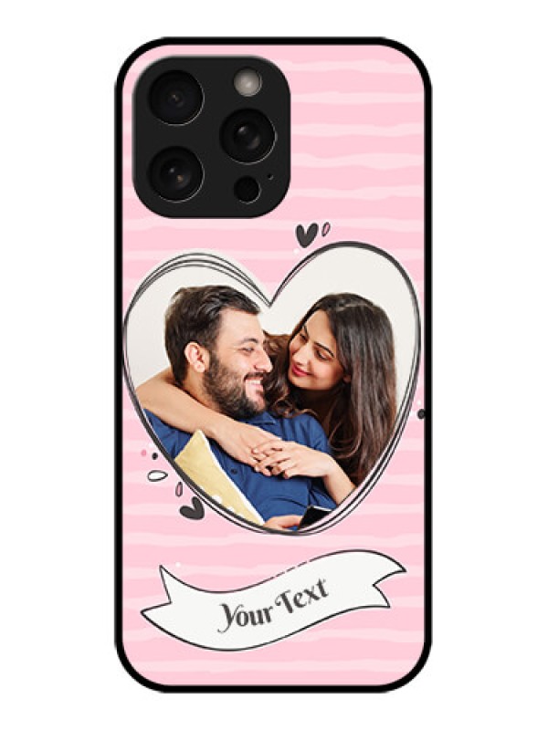 Custom iPhone 16 Pro Custom Metal Phone Case - Vintage Heart Design