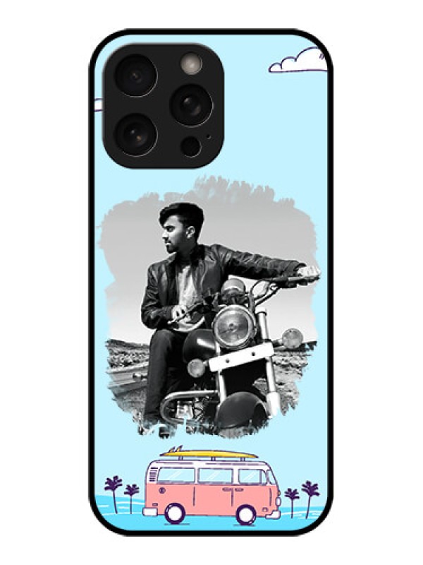 Custom iPhone 16 Pro Custom Metal Phone Case - Travel and Adventure Design