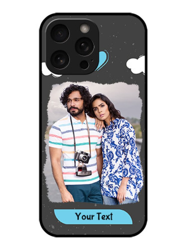 Custom iPhone 16 Pro Custom Metal Phone Case - Splashes With Love Doodles Design