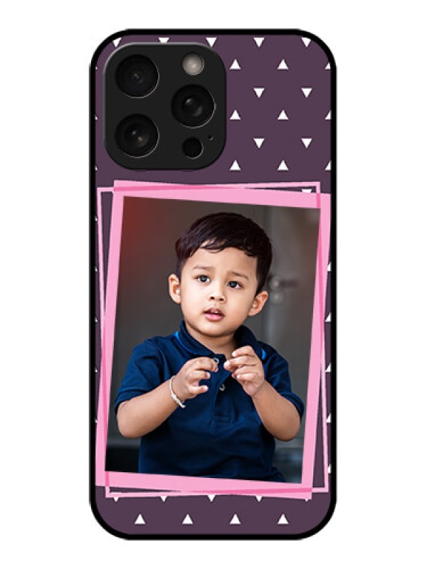 Custom iPhone 16 Pro Custom Metal Phone Case - Triangle Pattern Dotted Design