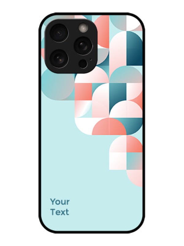 Custom iPhone 16 Pro Custom Metal Phone Case - Stylish Semi - Circle Pattern Design
