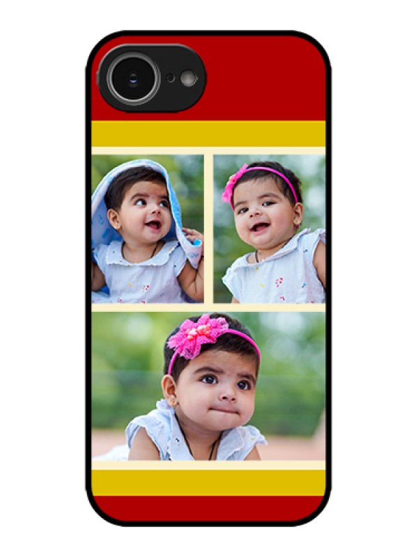 Custom Apple iPhone 16e Custom Metal Phone Case - Multiple Pic Upload Design