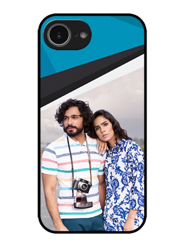 Custom Apple iPhone 16e Custom Metal Phone Case - Simple Pattern Photo Upload Design