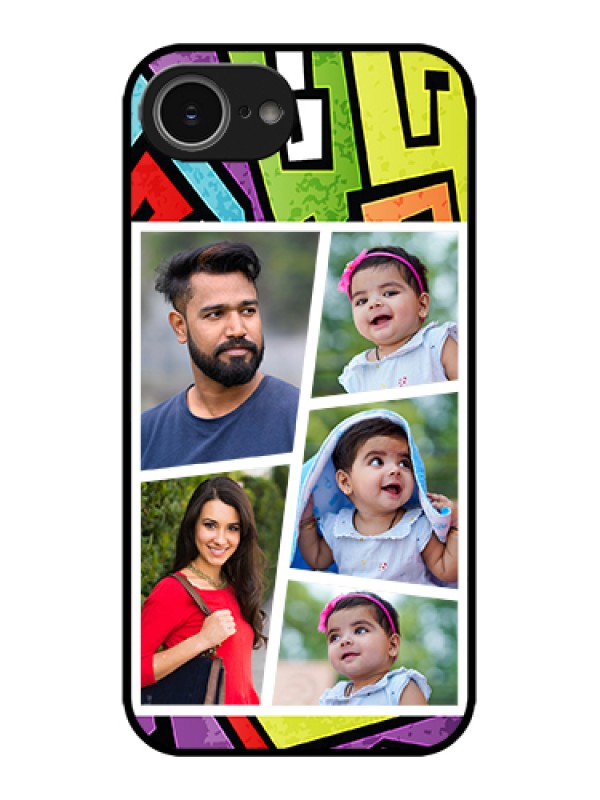 Custom Apple iPhone 16e Custom Metal Phone Case - Graffiti Pattern Design